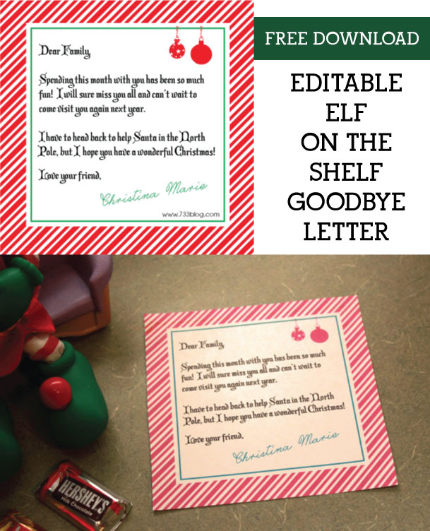 Shelf Elf Goodbye Letter - Inspiration Made Simple