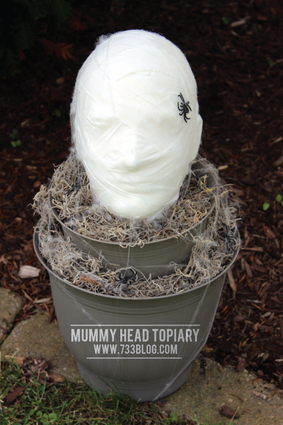 DIY Foam Head Mummy Topiary - Inspiration Made Simple