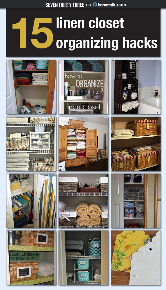 $6 Linen Closet Organization - Inspiration Made Simple