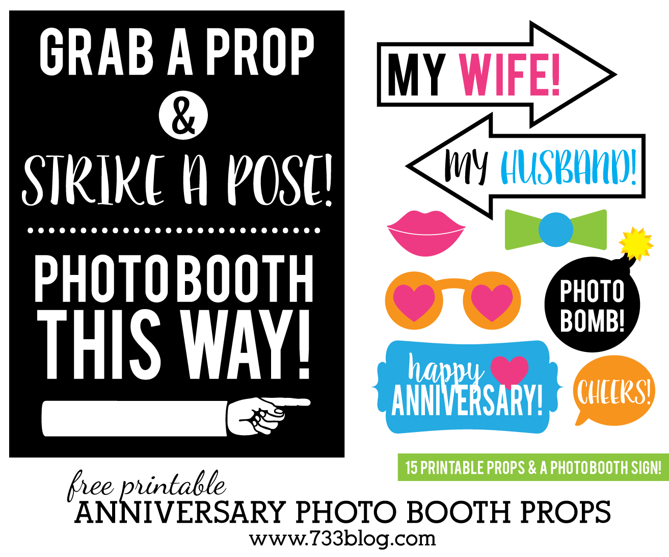 Printable Anniversary Photo Booth Props Inspiration Made Simple