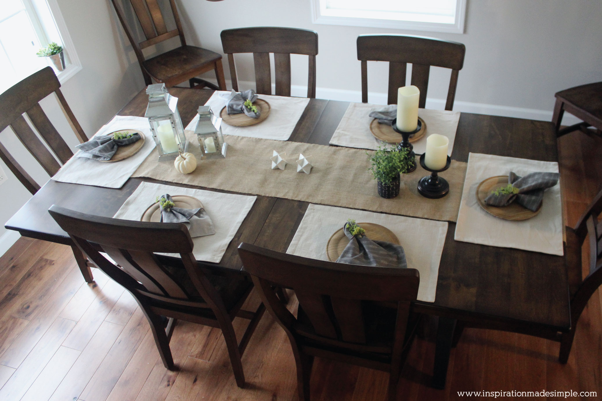 tablescapes for dining room table